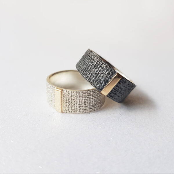oxidized unisex silver ring