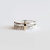 double textured silver ring