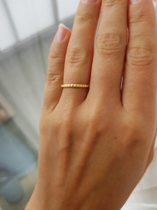 stacking minimalist notch ring for woman
