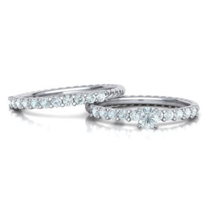 Balto aukso sužadėtuvių žiedas su briliantais