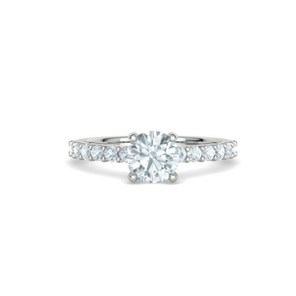 Sužadėtuvių žiedas su natūraliu briliantu