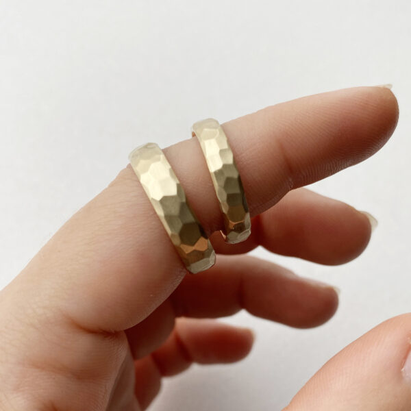 satin finish wedding rings